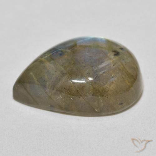 Labradorite Multicolore naturelle En forme de poire, 16.32 ct, Translucide