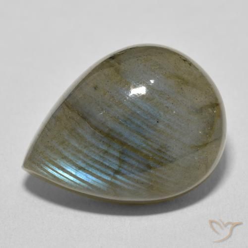 17.20ct Naturel Multicolore Labradorite, En forme de poire, Translucide