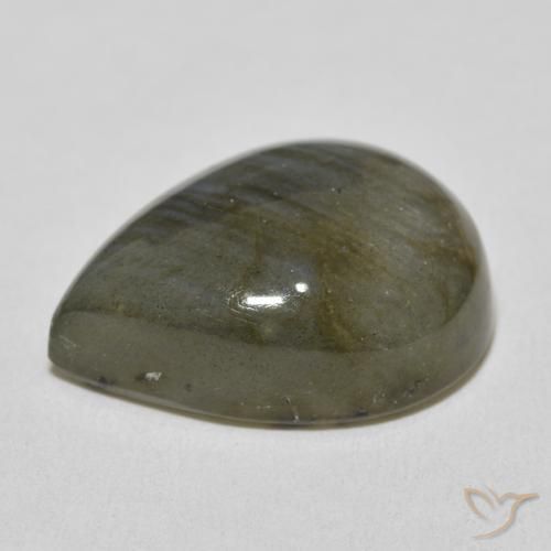 Labradorite Multicolore naturelle En forme de poire, 17.20 ct, Translucide