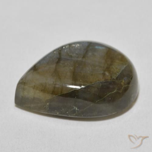 Labradorite Multicolore naturelle En forme de poire, 16.16 ct, Translucide