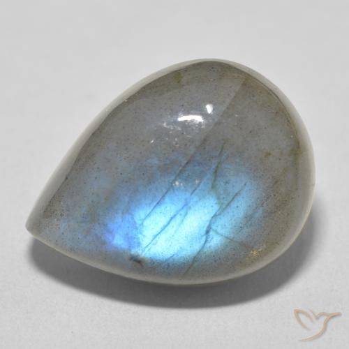 19.51ct Naturel Multicolore Labradorite, En forme de poire, Translucide