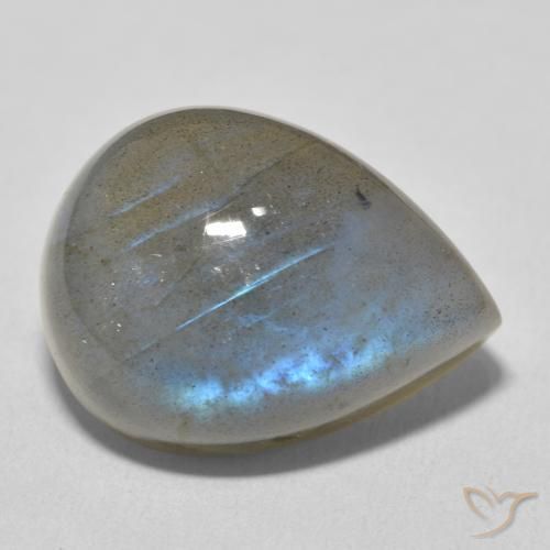 Labradorite Multicolore naturelle En forme de poire, 19.51 ct, Translucide