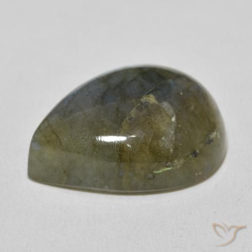 Labradorite Multicolore naturelle En forme de poire, 16.66 ct, Translucide