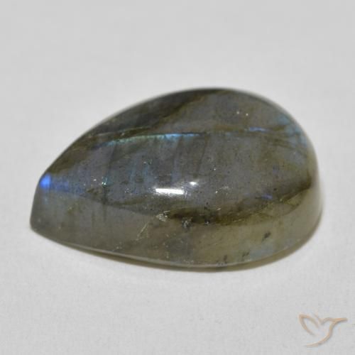 Labradorite Multicolore naturelle En forme de poire, 16.75 ct, Translucide