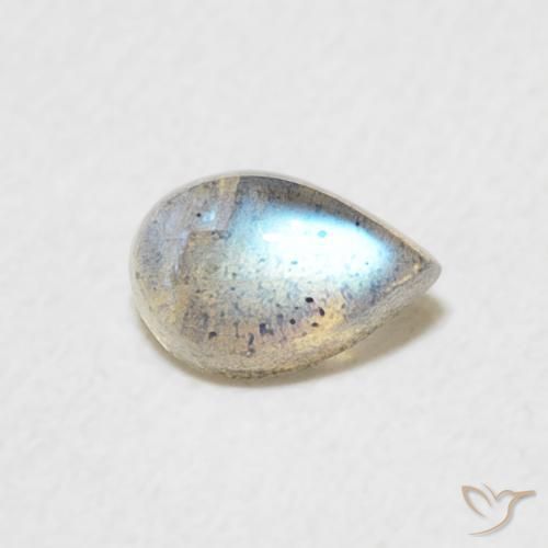 Labradorite Multicolore naturelle En forme de poire, 0.47 ct, Translucide
