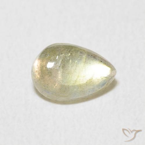 0.68ct Naturel Multicolore Labradorite, En forme de poire, Translucide