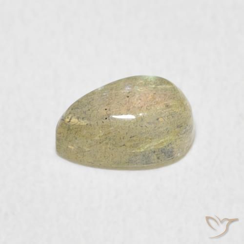 Labradorite Multicolore naturelle En forme de poire, 0.68 ct, Translucide