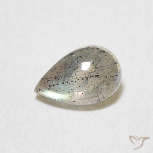 0.50ct Naturel Multicolore Labradorite, En forme de poire, Translucide