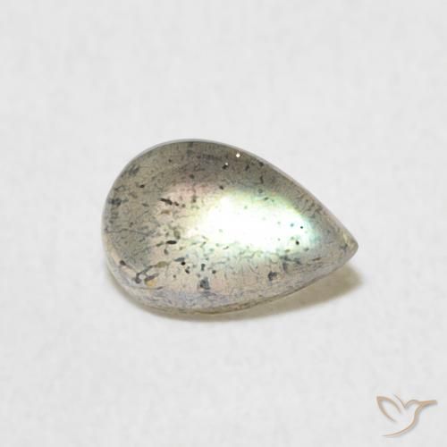 Labradorite Multicolore naturelle En forme de poire, 0.50 ct, Translucide