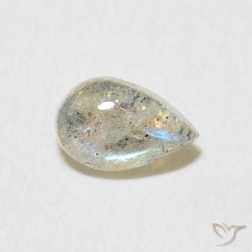 0.45ct Naturel Multicolore Labradorite, En forme de poire, Translucide