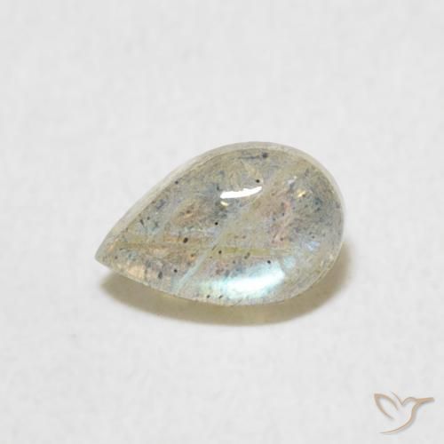 Labradorite Multicolore naturelle En forme de poire, 0.45 ct, Translucide