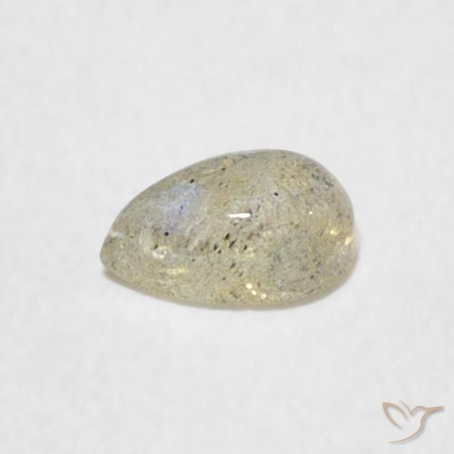 Labradorite Multicolore naturelle En forme de poire, 0.45 ct, Translucide