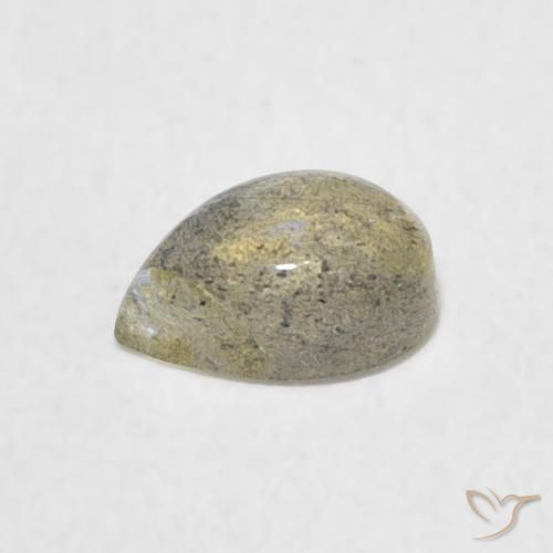 Labradorite Multicolore naturelle En forme de poire, 0.58 ct, Translucide