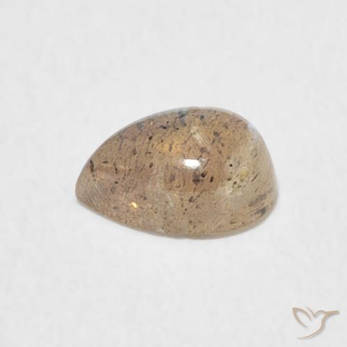 Labradorite Multicolore naturelle En forme de poire, 0.53 ct, Translucide