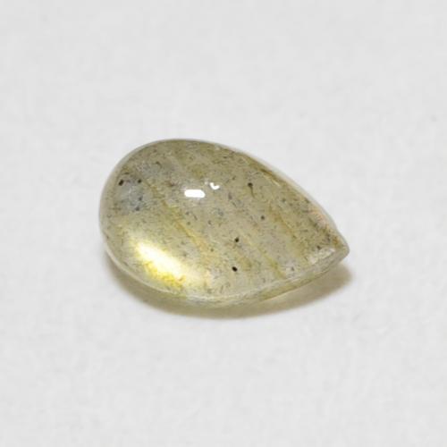 Labradorite Multicolore naturelle En forme de poire, 0.43 ct, Translucide