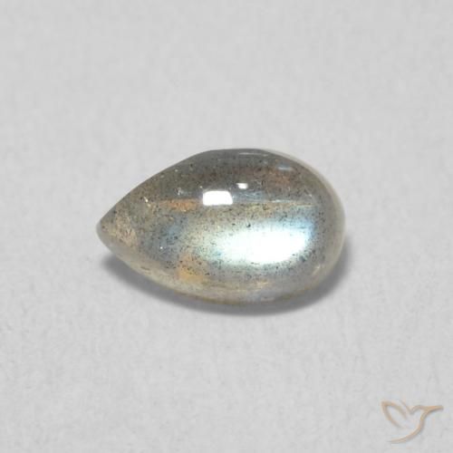 0.50ct Naturel Multicolore Labradorite, En forme de poire, Translucide