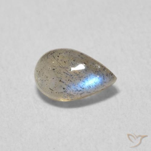Labradorite Multicolore naturelle En forme de poire, 0.60 ct, Translucide