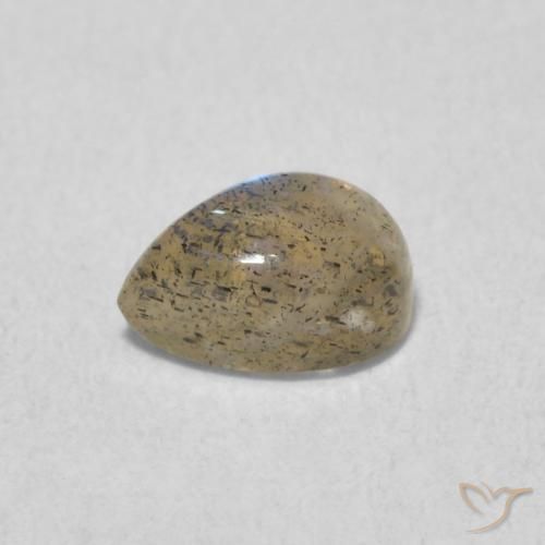 Labradorite Multicolore naturelle En forme de poire, 0.60 ct, Translucide