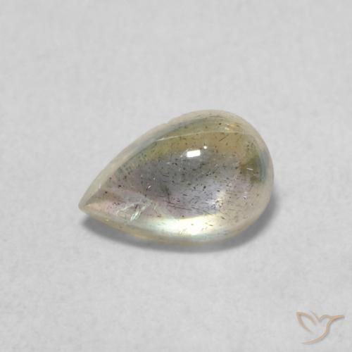 0.46ct Naturel Multicolore Labradorite, En forme de poire, Translucide