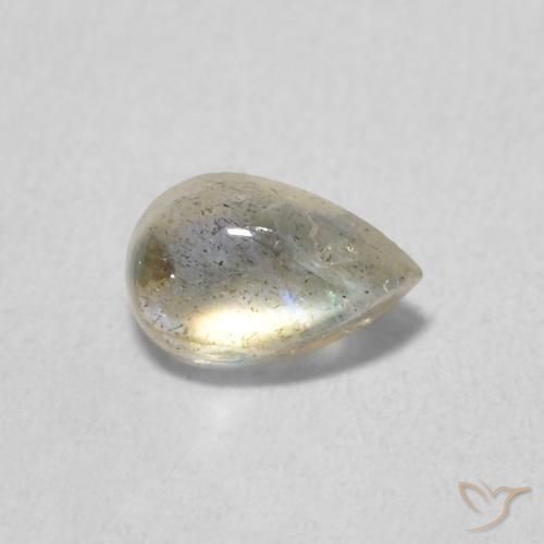 Labradorite Multicolore naturelle En forme de poire, 0.46 ct, Translucide
