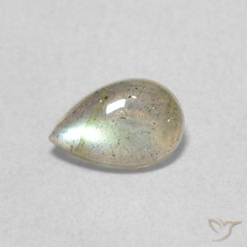 0.38ct Naturel Multicolore Labradorite, En forme de poire, Translucide