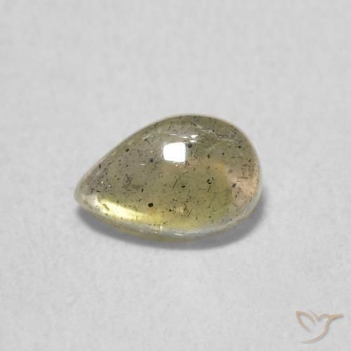 0.40ct Naturel Multicolore Labradorite, En forme de poire, Translucide