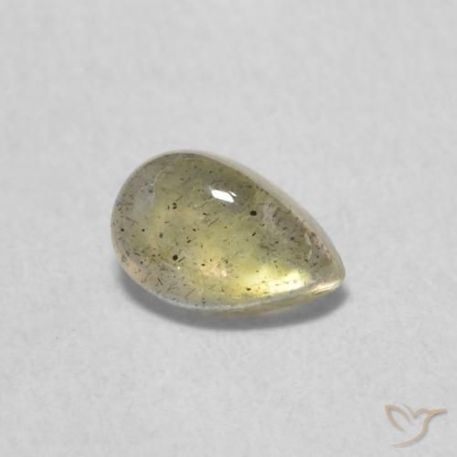 Labradorite Multicolore naturelle En forme de poire, 0.40 ct, Translucide