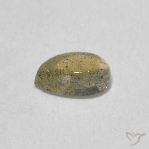 Labradorite Multicolore naturelle En forme de poire, 0.40 ct, Translucide