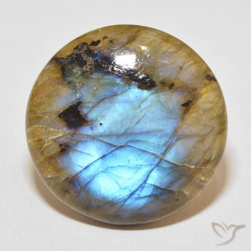 31.45ct Naturel Multicolore Labradorite, Tour, Translucide