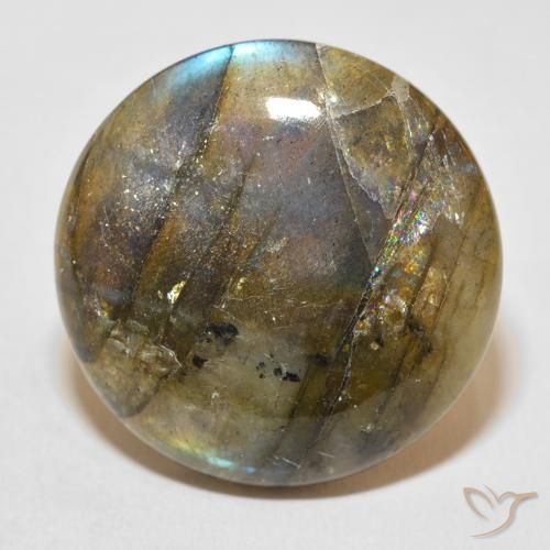 33.96ct Naturel Multicolore Labradorite, Tour, Translucide