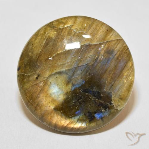 28.60ct Naturel Multicolore Labradorite, Tour, Translucide