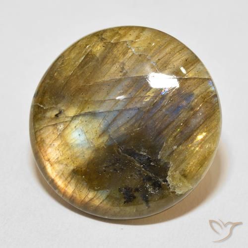 Labradorite Multicolore naturelle Tour, 28.60 ct, Translucide