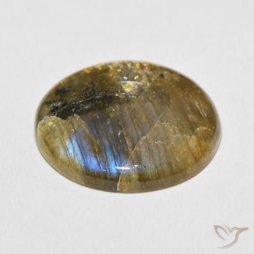 Labradorite Multicolore naturelle Tour, 28.60 ct, Translucide