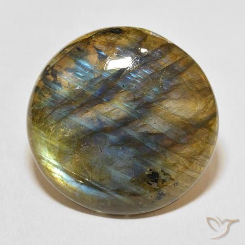 27.85ct Naturel Multicolore Labradorite, Tour, Translucide