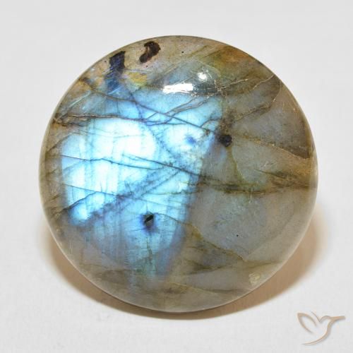 35.82ct Naturel Multicolore Labradorite, Tour, Translucide