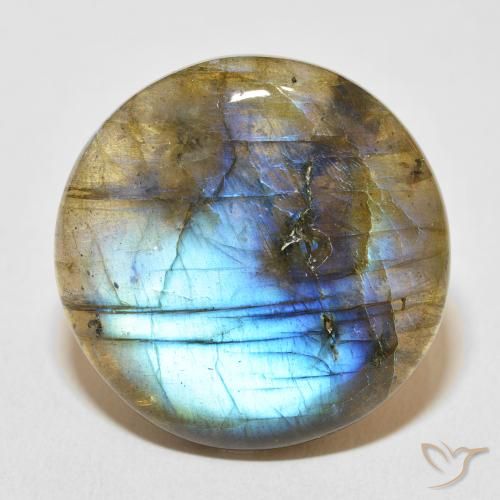 33.10ct Naturel Multicolore Labradorite, Tour, Translucide