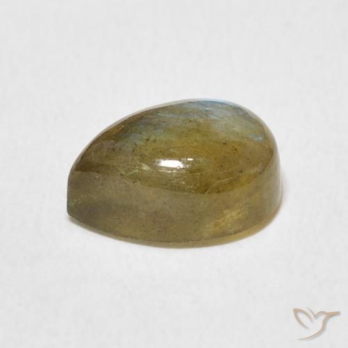 Labradorite Multicolore naturelle En forme de poire, 2.68 ct, Translucide