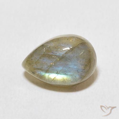 Labradorite Multicolore naturelle En forme de poire, 2.42 ct, Translucide