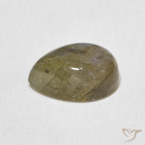 Labradorite Multicolore naturelle En forme de poire, 2.42 ct, Translucide