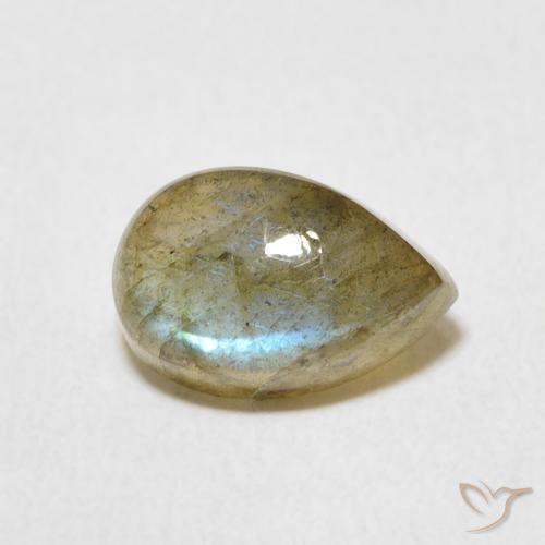 Labradorite Multicolore naturelle En forme de poire, 2.39 ct, Translucide