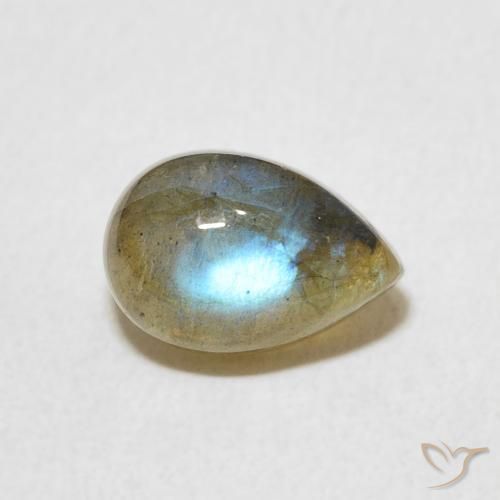 Labradorite Multicolore naturelle En forme de poire, 1.78 ct, Translucide
