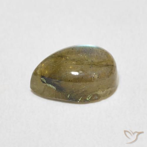 Labradorite Multicolore naturelle En forme de poire, 1.78 ct, Translucide