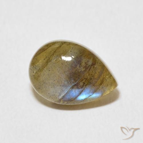 Labradorite Multicolore naturelle En forme de poire, 2.32 ct, Translucide