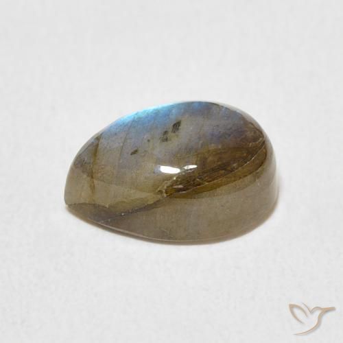 Labradorite Multicolore naturelle En forme de poire, 2.53 ct, Translucide