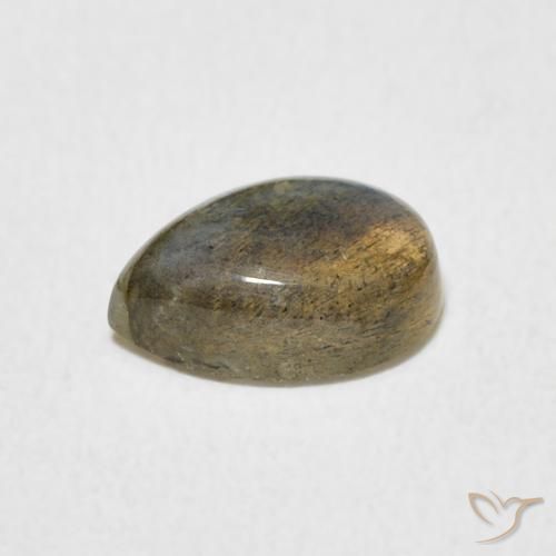 Labradorite Multicolore naturelle En forme de poire, 1.53 ct, Translucide
