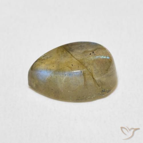 Labradorite Multicolore naturelle En forme de poire, 2.47 ct, Translucide