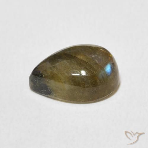 Labradorite Multicolore naturelle En forme de poire, 2.18 ct, Translucide