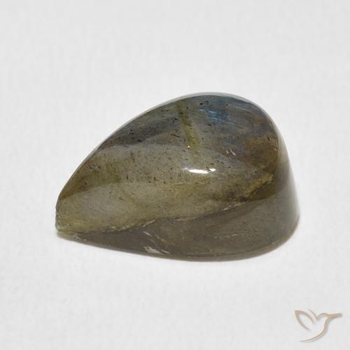 Labradorite Multicolore naturelle En forme de poire, 6.96 ct, Translucide