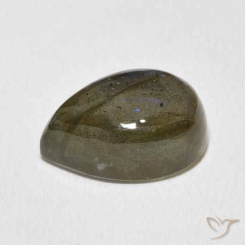 Labradorite Multicolore naturelle En forme de poire, 6.74 ct, Translucide