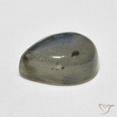 Labradorite Multicolore naturelle En forme de poire, 7.29 ct, Translucide